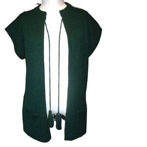 Vintage 70s Gemini Collection Made in Taiwan R.O.C. Open-front vest Tassels BOHO